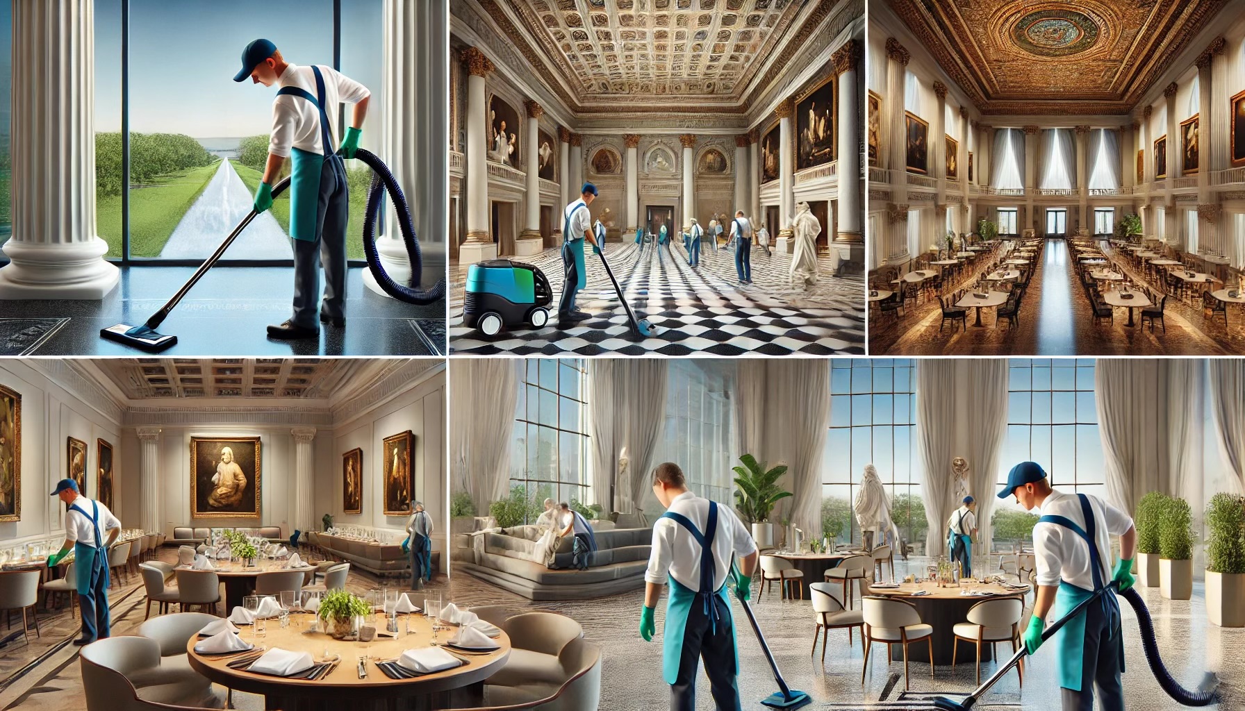 Propreté de musées, théâtres, salles de spectacles et restaurants